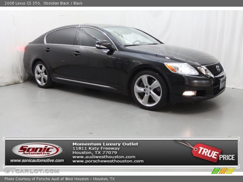 Obsidian Black / Black 2008 Lexus GS 350