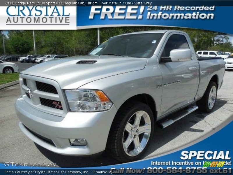 Bright Silver Metallic / Dark Slate Gray 2011 Dodge Ram 1500 Sport R/T Regular Cab