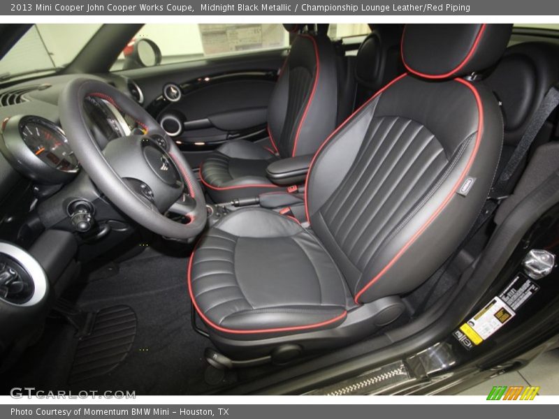 Front Seat of 2013 Cooper John Cooper Works Coupe
