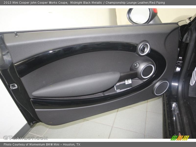 Midnight Black Metallic / Championship Lounge Leather/Red Piping 2013 Mini Cooper John Cooper Works Coupe