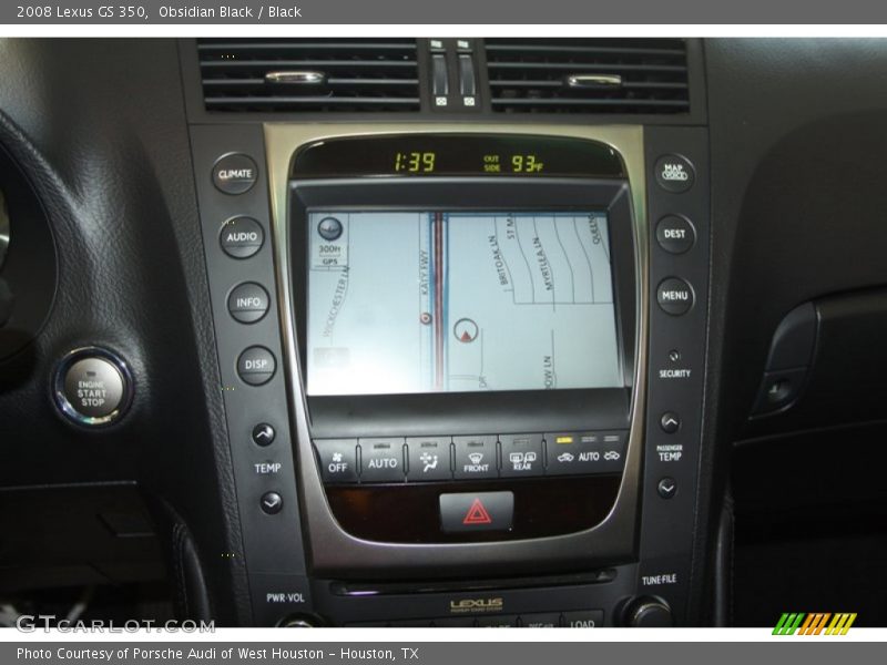 Obsidian Black / Black 2008 Lexus GS 350