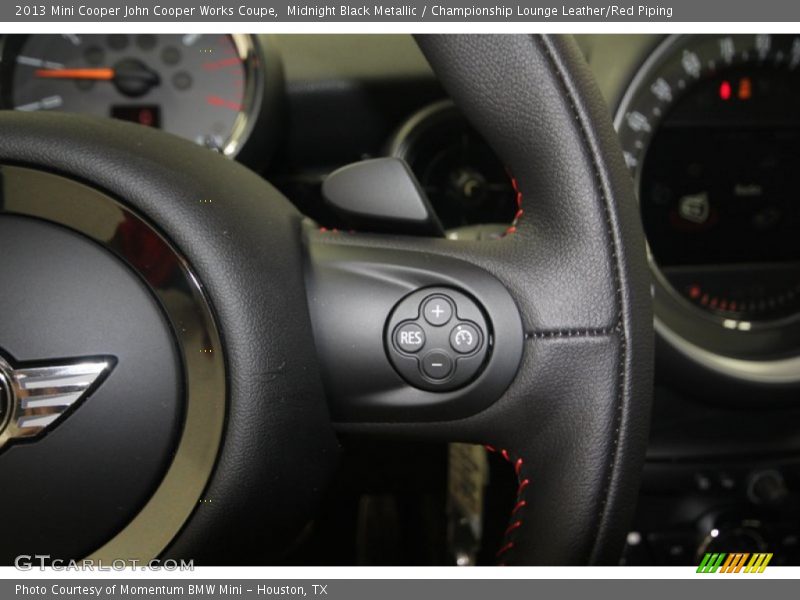 Midnight Black Metallic / Championship Lounge Leather/Red Piping 2013 Mini Cooper John Cooper Works Coupe