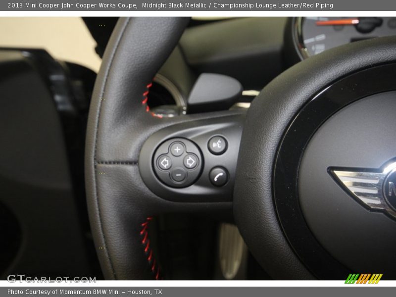 Midnight Black Metallic / Championship Lounge Leather/Red Piping 2013 Mini Cooper John Cooper Works Coupe