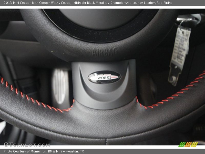 Midnight Black Metallic / Championship Lounge Leather/Red Piping 2013 Mini Cooper John Cooper Works Coupe