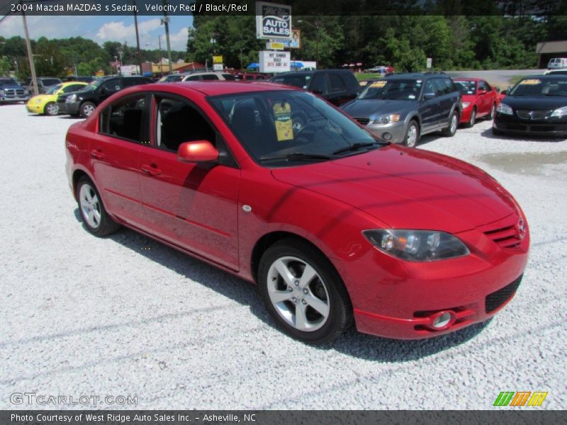 Velocity Red / Black/Red 2004 Mazda MAZDA3 s Sedan