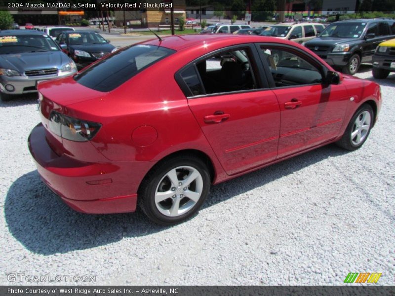 Velocity Red / Black/Red 2004 Mazda MAZDA3 s Sedan