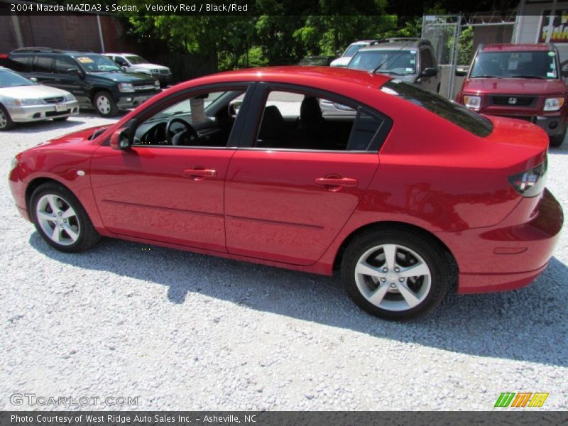 Velocity Red / Black/Red 2004 Mazda MAZDA3 s Sedan