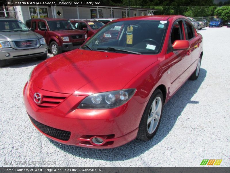 Velocity Red / Black/Red 2004 Mazda MAZDA3 s Sedan
