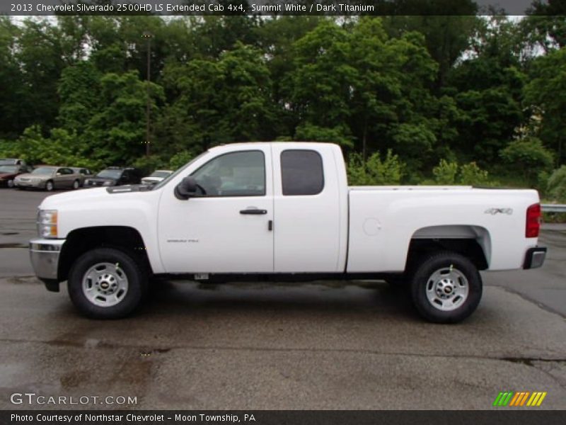 Summit White / Dark Titanium 2013 Chevrolet Silverado 2500HD LS Extended Cab 4x4