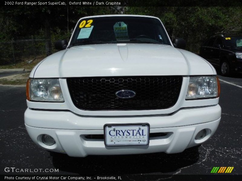 Oxford White / Dark Graphite 2002 Ford Ranger Sport SuperCab