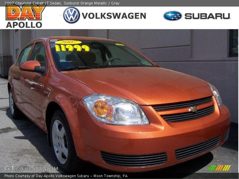 Sunburst Orange Metallic / Gray 2007 Chevrolet Cobalt LT Sedan