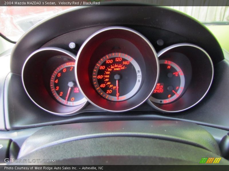Velocity Red / Black/Red 2004 Mazda MAZDA3 s Sedan