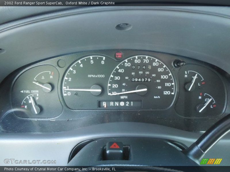 2002 Ranger Sport SuperCab Sport SuperCab Gauges