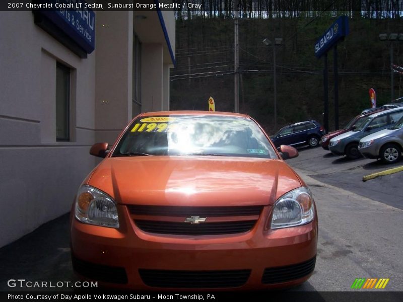 Sunburst Orange Metallic / Gray 2007 Chevrolet Cobalt LT Sedan