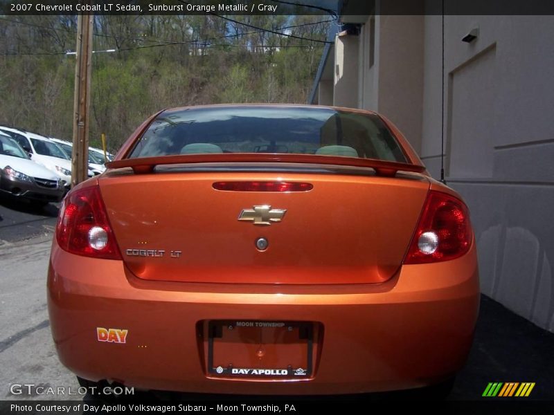 Sunburst Orange Metallic / Gray 2007 Chevrolet Cobalt LT Sedan