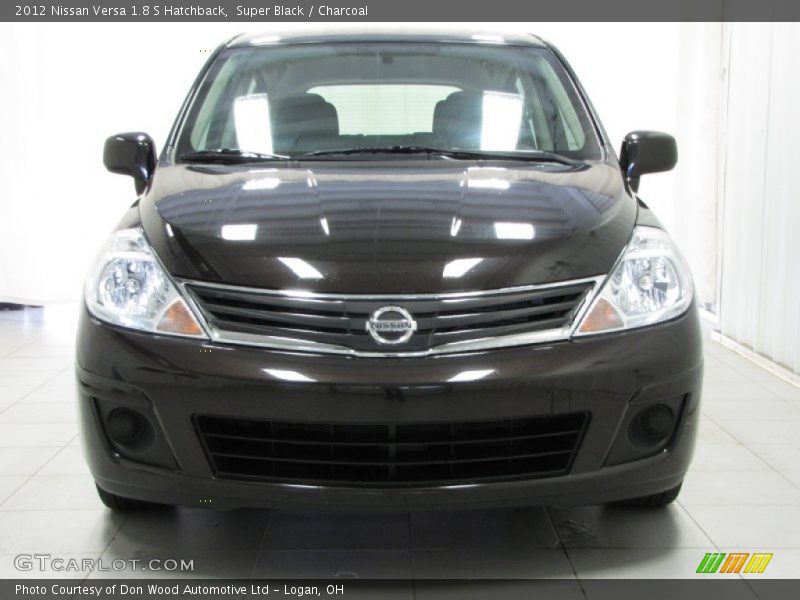 Super Black / Charcoal 2012 Nissan Versa 1.8 S Hatchback