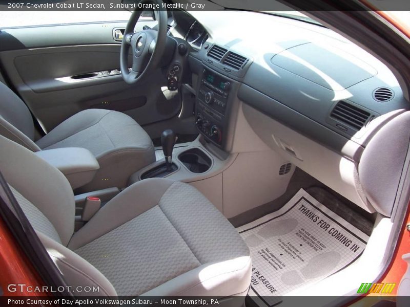 Sunburst Orange Metallic / Gray 2007 Chevrolet Cobalt LT Sedan