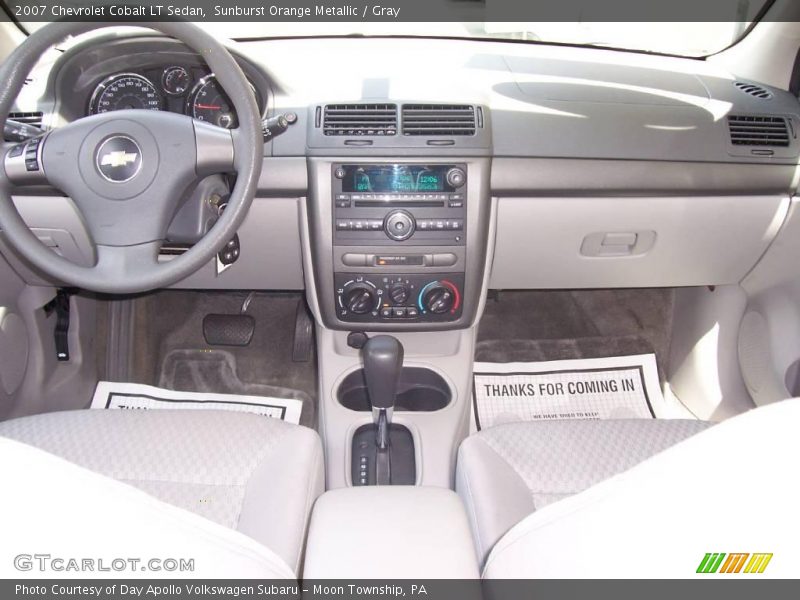 Sunburst Orange Metallic / Gray 2007 Chevrolet Cobalt LT Sedan