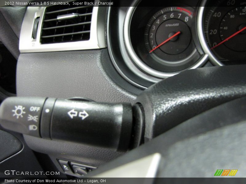 Super Black / Charcoal 2012 Nissan Versa 1.8 S Hatchback