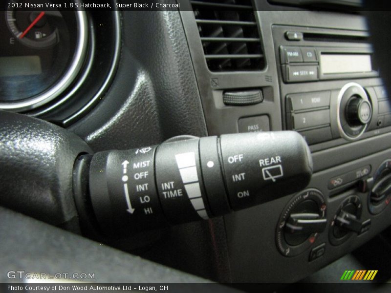 Super Black / Charcoal 2012 Nissan Versa 1.8 S Hatchback