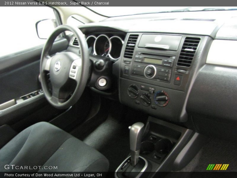 Super Black / Charcoal 2012 Nissan Versa 1.8 S Hatchback