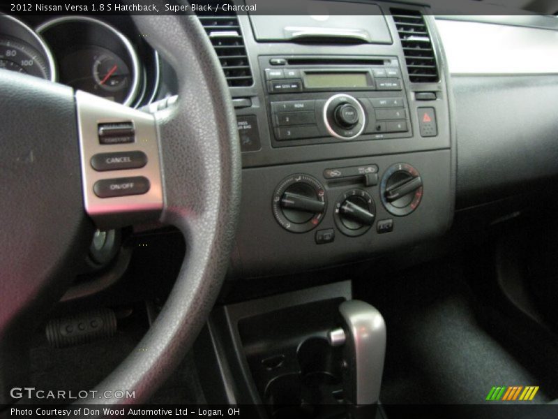 Super Black / Charcoal 2012 Nissan Versa 1.8 S Hatchback