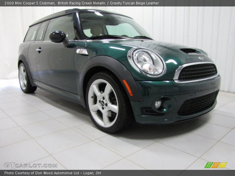 British Racing Green Metallic / Gravity Tuscan Beige Leather 2009 Mini Cooper S Clubman