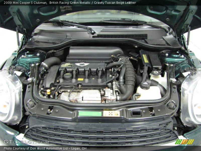British Racing Green Metallic / Gravity Tuscan Beige Leather 2009 Mini Cooper S Clubman