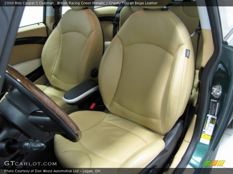 British Racing Green Metallic / Gravity Tuscan Beige Leather 2009 Mini Cooper S Clubman