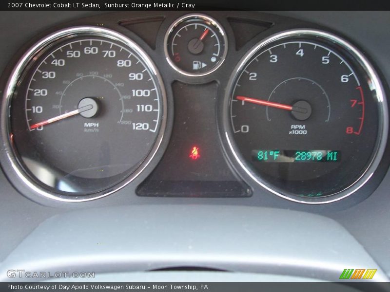 Sunburst Orange Metallic / Gray 2007 Chevrolet Cobalt LT Sedan