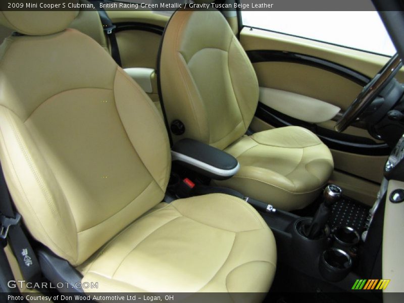 British Racing Green Metallic / Gravity Tuscan Beige Leather 2009 Mini Cooper S Clubman