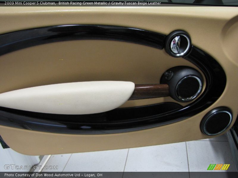 British Racing Green Metallic / Gravity Tuscan Beige Leather 2009 Mini Cooper S Clubman