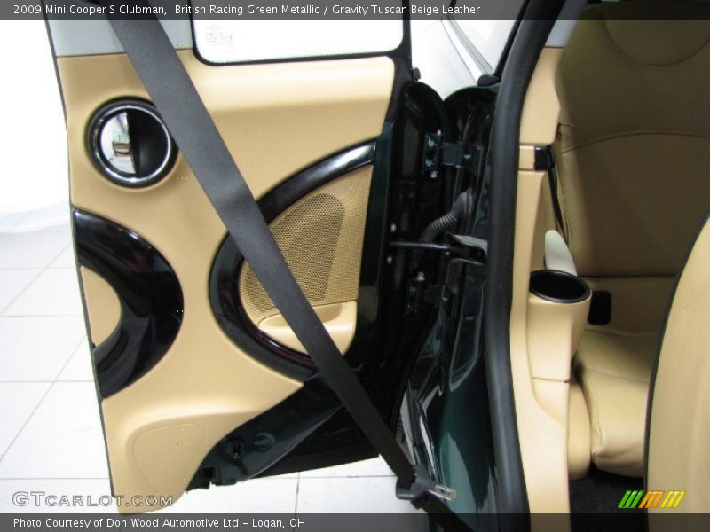 British Racing Green Metallic / Gravity Tuscan Beige Leather 2009 Mini Cooper S Clubman