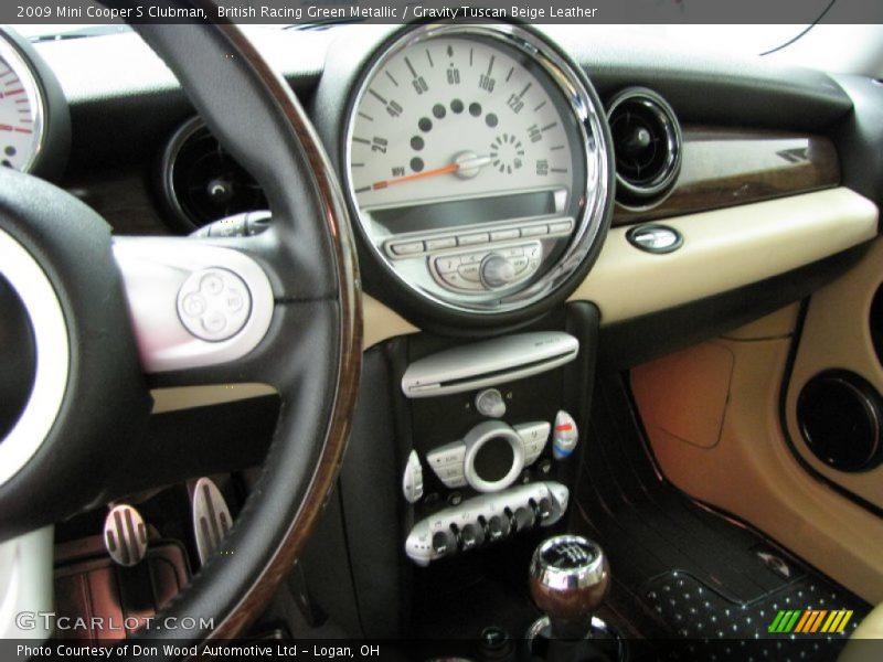 British Racing Green Metallic / Gravity Tuscan Beige Leather 2009 Mini Cooper S Clubman