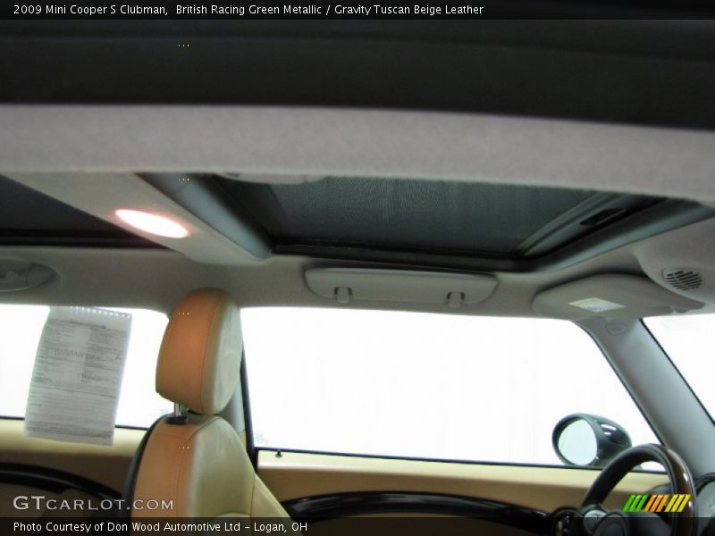 British Racing Green Metallic / Gravity Tuscan Beige Leather 2009 Mini Cooper S Clubman