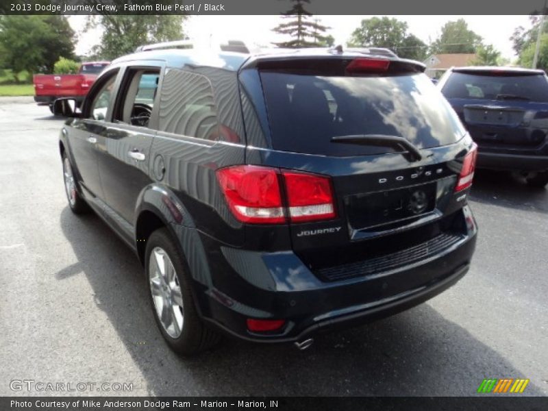 Fathom Blue Pearl / Black 2013 Dodge Journey Crew