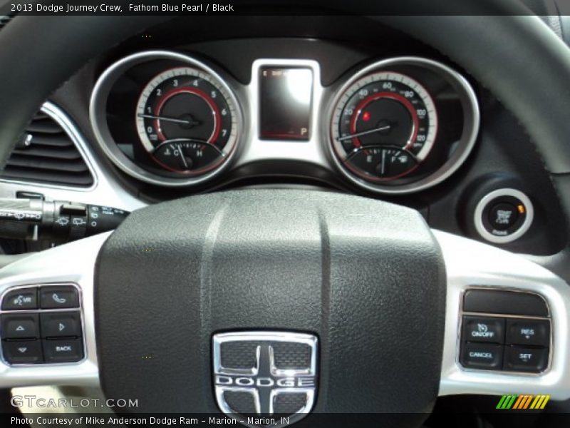 Fathom Blue Pearl / Black 2013 Dodge Journey Crew