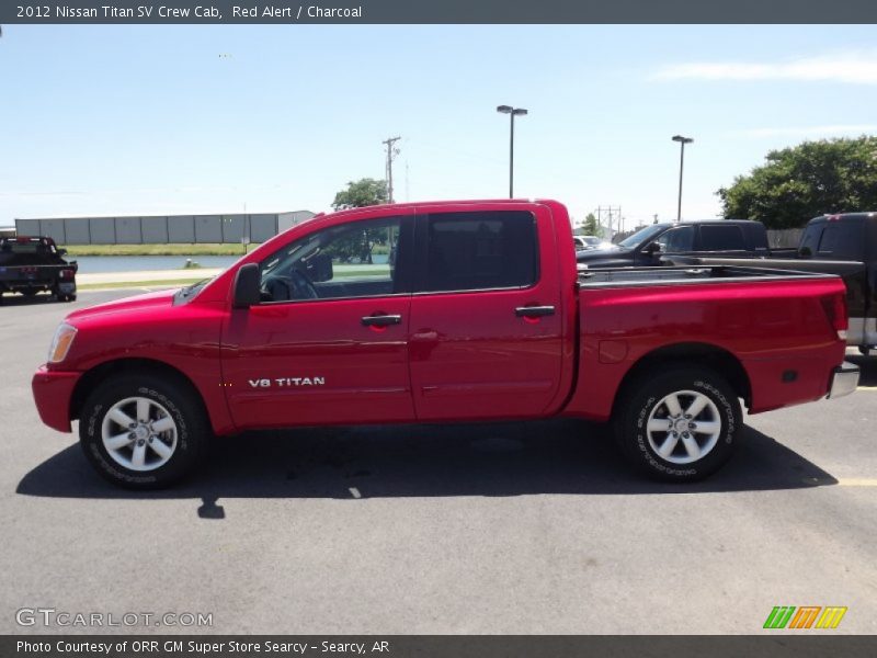 Red Alert / Charcoal 2012 Nissan Titan SV Crew Cab