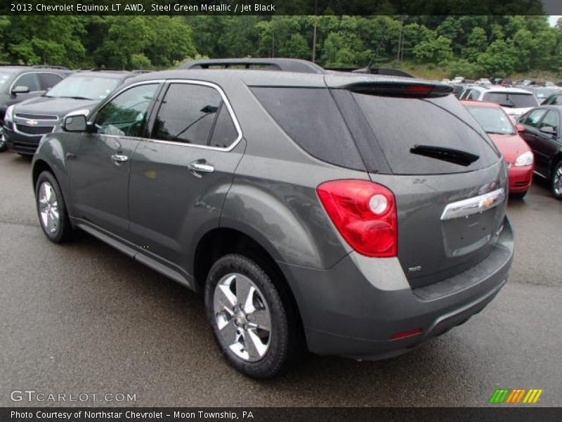 Steel Green Metallic / Jet Black 2013 Chevrolet Equinox LT AWD