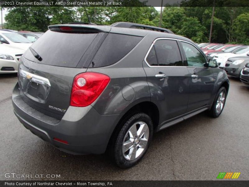 Steel Green Metallic / Jet Black 2013 Chevrolet Equinox LT AWD