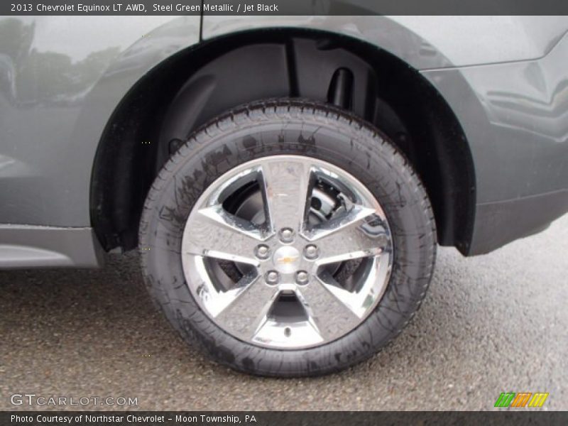 Steel Green Metallic / Jet Black 2013 Chevrolet Equinox LT AWD
