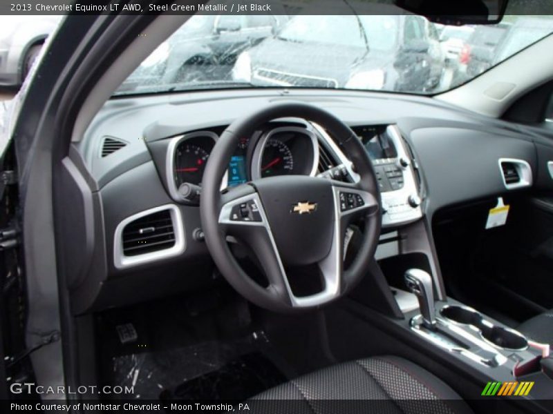 Steel Green Metallic / Jet Black 2013 Chevrolet Equinox LT AWD