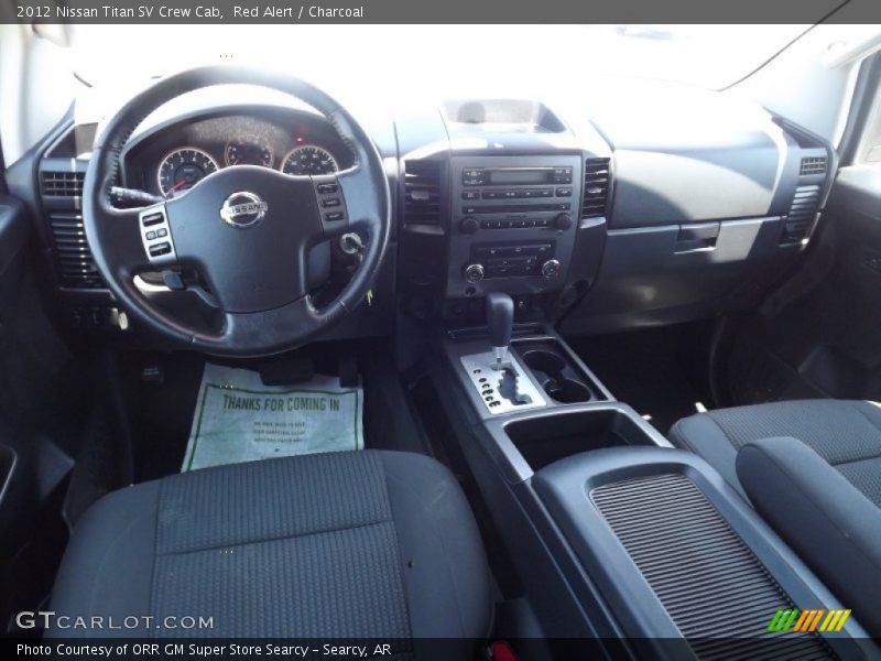 Red Alert / Charcoal 2012 Nissan Titan SV Crew Cab