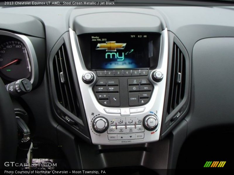 Steel Green Metallic / Jet Black 2013 Chevrolet Equinox LT AWD