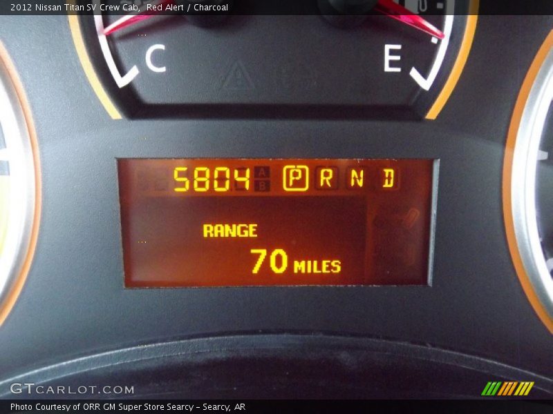 Red Alert / Charcoal 2012 Nissan Titan SV Crew Cab