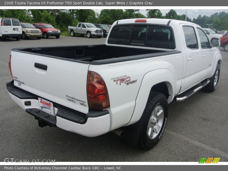 Super White / Graphite Gray 2008 Toyota Tacoma V6 PreRunner TRD Sport Double Cab