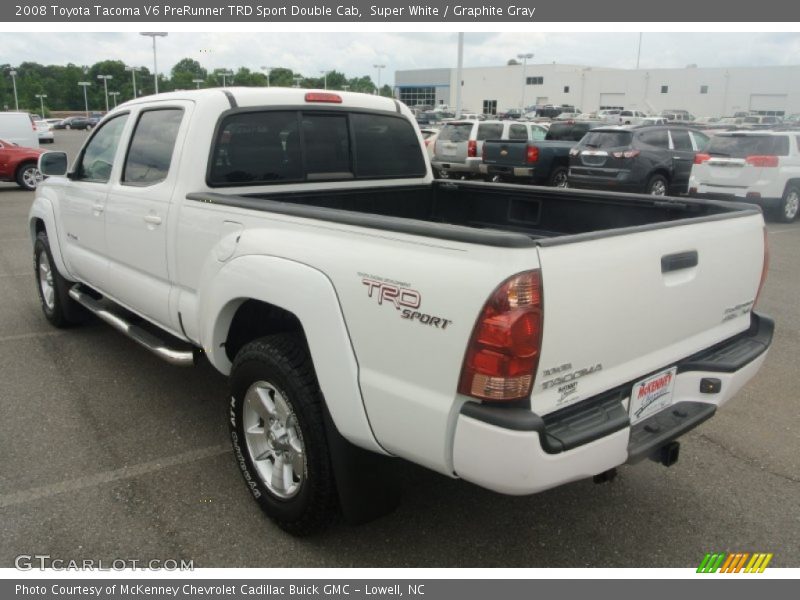 Super White / Graphite Gray 2008 Toyota Tacoma V6 PreRunner TRD Sport Double Cab