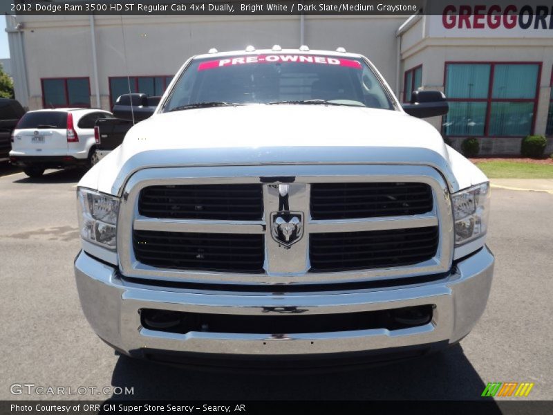 Bright White / Dark Slate/Medium Graystone 2012 Dodge Ram 3500 HD ST Regular Cab 4x4 Dually