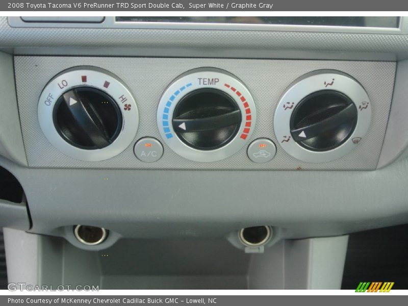 Super White / Graphite Gray 2008 Toyota Tacoma V6 PreRunner TRD Sport Double Cab