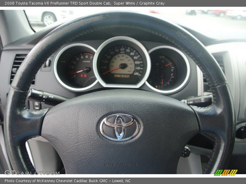 Super White / Graphite Gray 2008 Toyota Tacoma V6 PreRunner TRD Sport Double Cab
